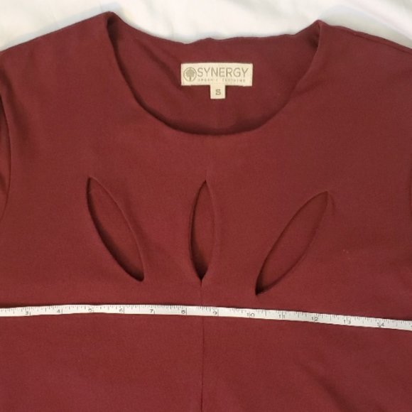 Synergy Organic Clothing Women's Caitlin Dress Small in Mahogany-Burgundy-Wine - Picture 8 of 13